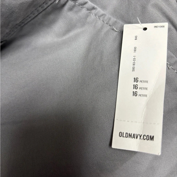 Old Navy Women's Perfect Boot Cut Khaki Pants Size 16 Petite Grey New High Rise - Picture 6 of 7